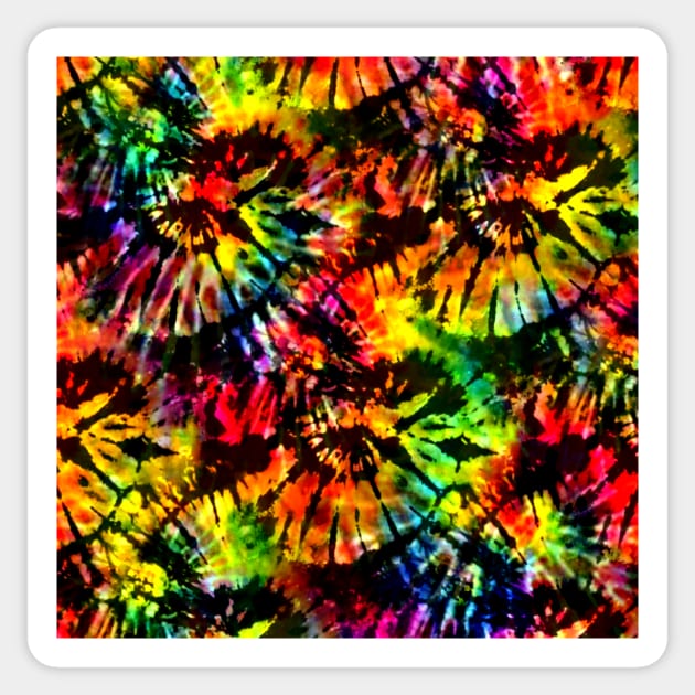 Vivid Psychedelic Hippy Tie Dye Sticker by KirstenStar 